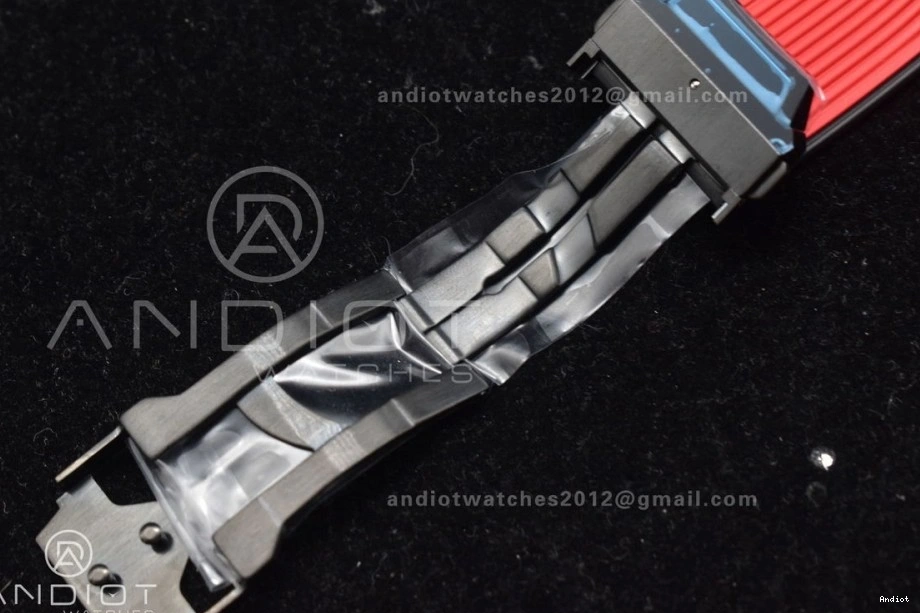 Rubber 1:1 Red Big A1280 Skeleton on Strap Unico Dial Best Edition Magic BBF Ceramic Bang Red 1207